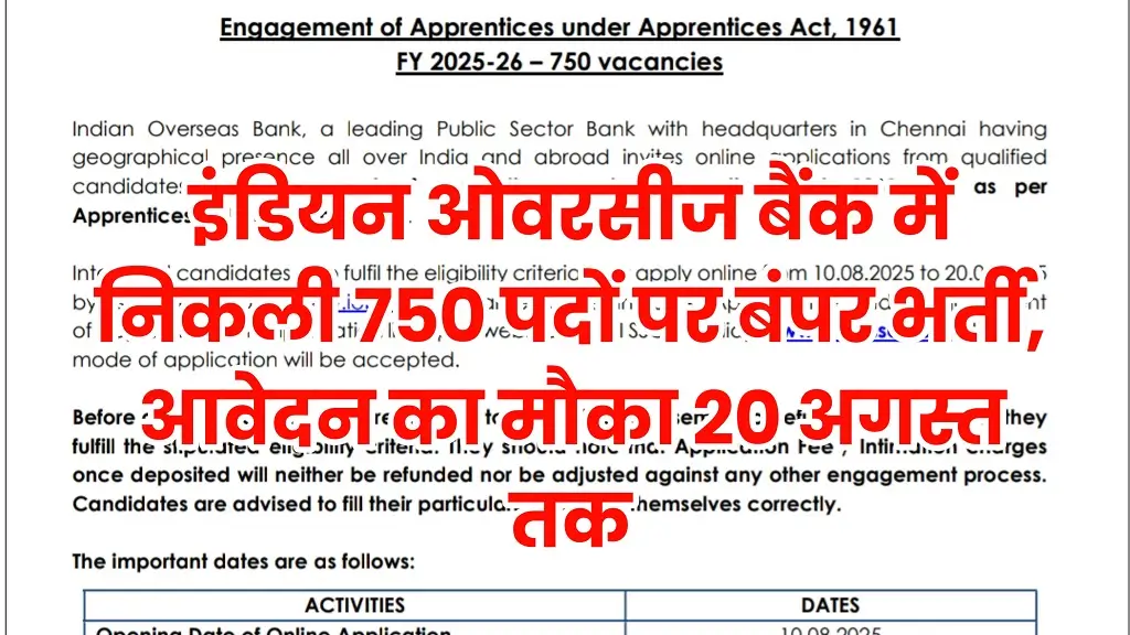 Indian Overseas Bank Recruitment 2025