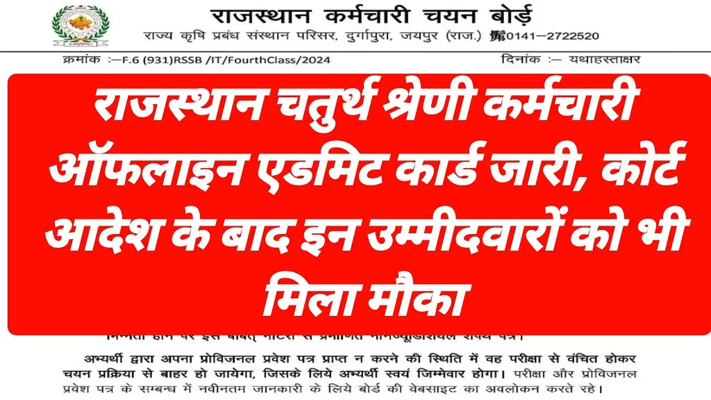 4th Grade Offline Provisional Admit Card News