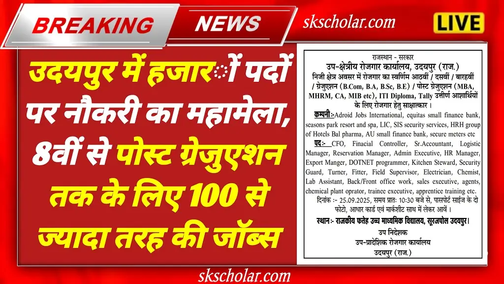 Udaipur Job Fair 2025